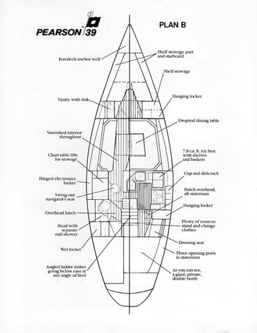 Pearson 39 Mark II Plan B Specification Brochure