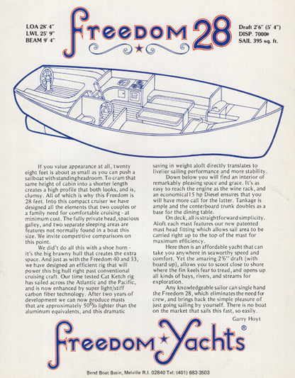 Freedom 28 Brochure [Hoyt Ketch]