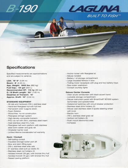 Laguna B-190 Brochure
