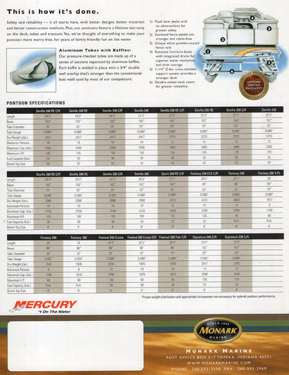 Monark 2005 Pontoon Brochure