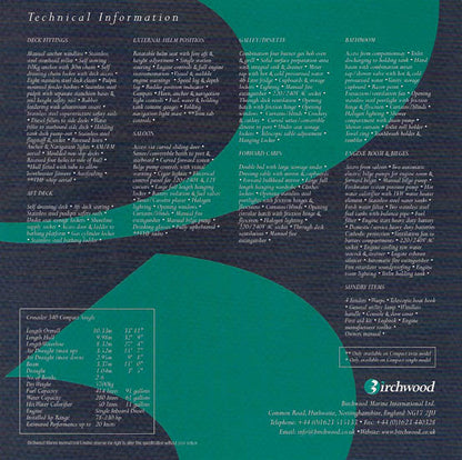 Birchwood Crusader 340 Compact Brochure