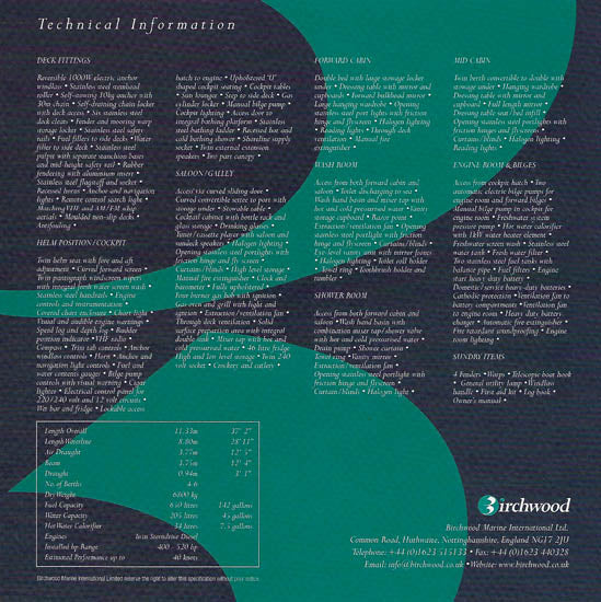 Birchwood Commando 370 Sportsbridge Brochure