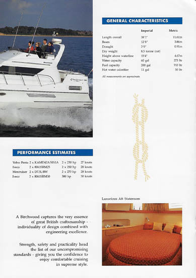 Birchwood 380 Aft Cabin Brochure