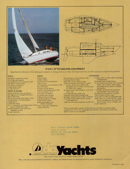 O'Day 27 Mark II Brochure