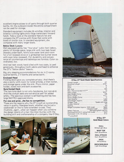 O'Day 27 Mark II Brochure