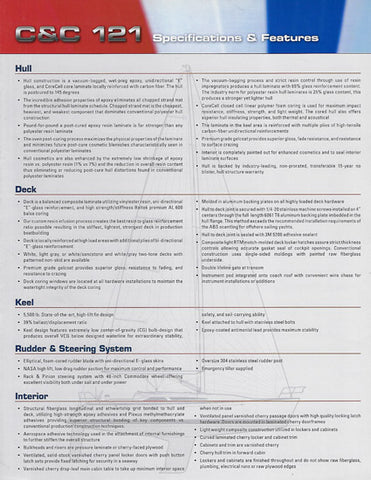 C&C 121 Specification Brochure - 2006