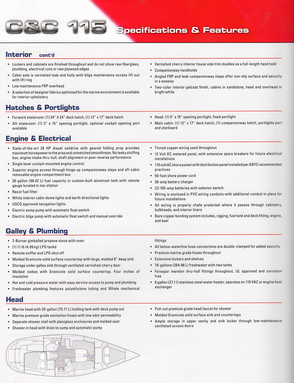 C&C 115 Specification Brochure