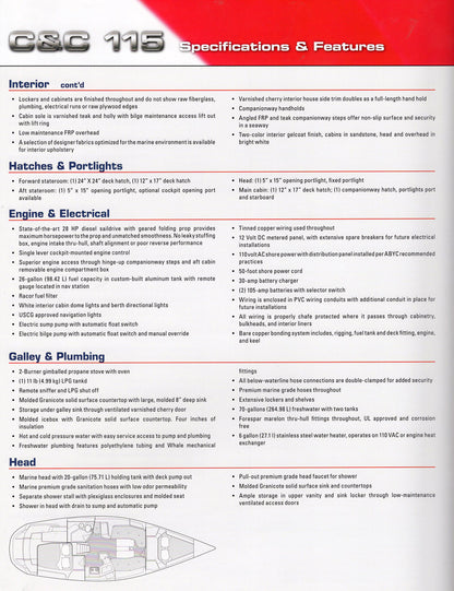 C&C 115 Specification Brochure