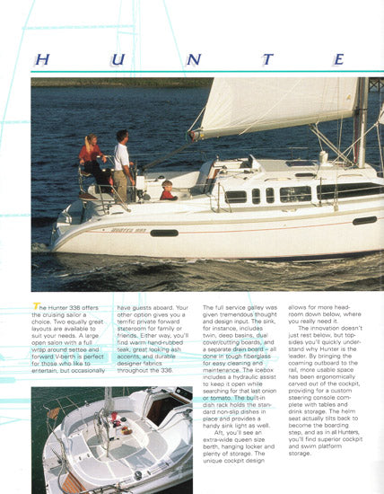Hunter 336 Brochure
