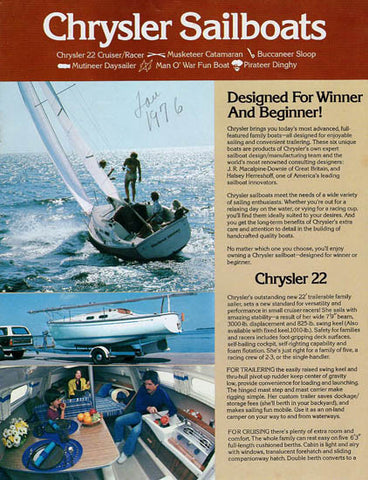 Chrysler 1976 Sailboat Brochure