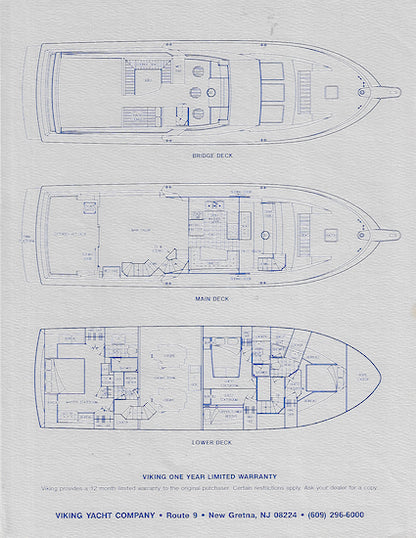 Viking 57 Extended Aft Deck Motor Yacht Specification Brochure