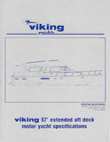 Viking 57 Extended Aft Deck Motor Yacht Specification Brochure