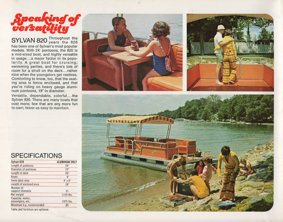 Sylvan 1975 Pontoon & Space Ship Brochure