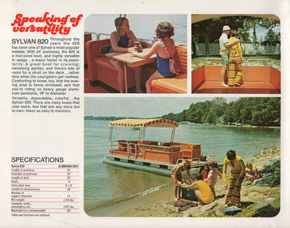 Sylvan 1975 Pontoon & Space Ship Brochure
