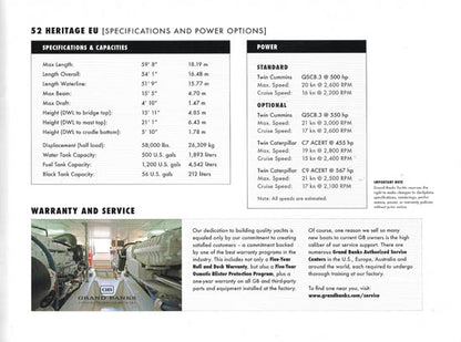 Grand Banks 52EU Brochure