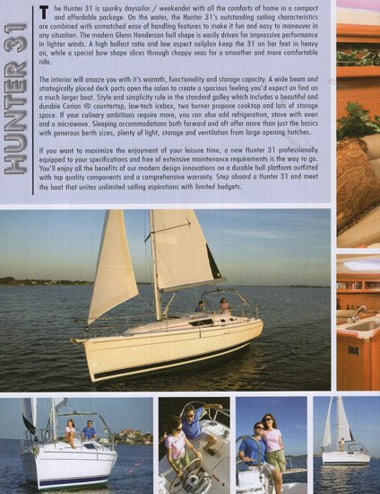 Hunter 31 Brochure
