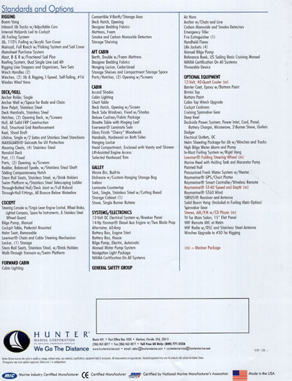 Hunter 27 Brochure