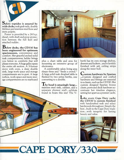 Cape Dory 330 Brochure