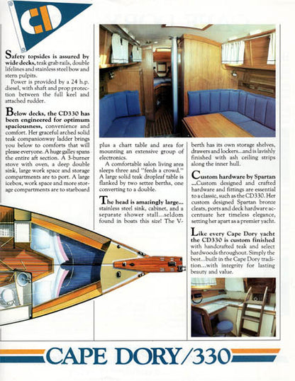 Cape Dory 330 Brochure