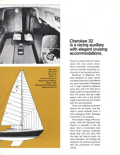 Chris Craft Cherokee 32 Brochure