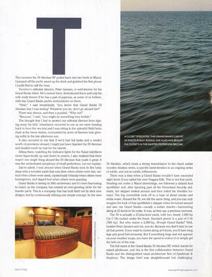 Grand Banks Aleutian 59 Yachting Magazine Reprint