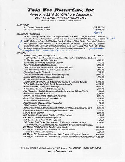 Twin Vee Awesome 22 Brochure