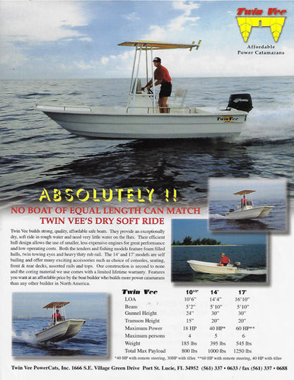 Twin Vee Models 8-17’ Brochure