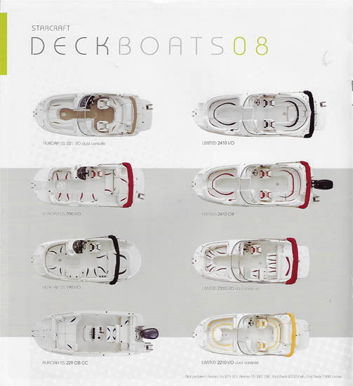 Starcraft 2008 Deckboats Brochure