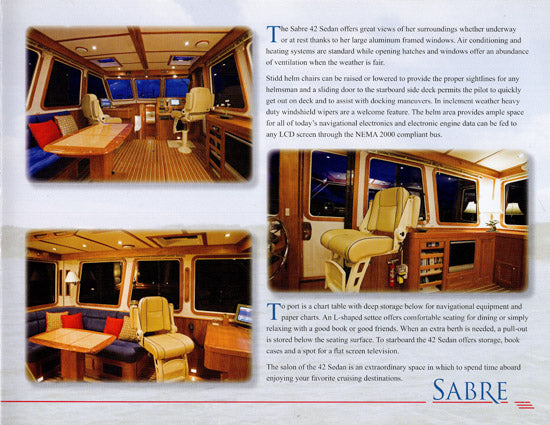 Sabreline 42 Sedan Brochure
