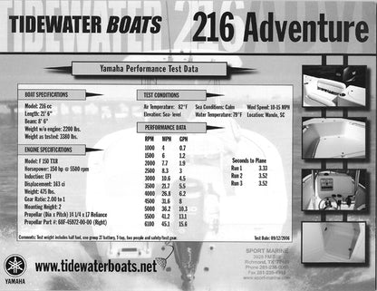Tidewater 216 Adventure Brochure