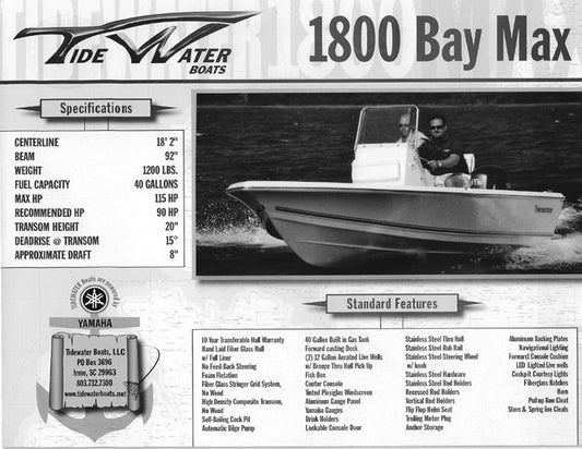 Tidewater 1800 Bay Max Brochure