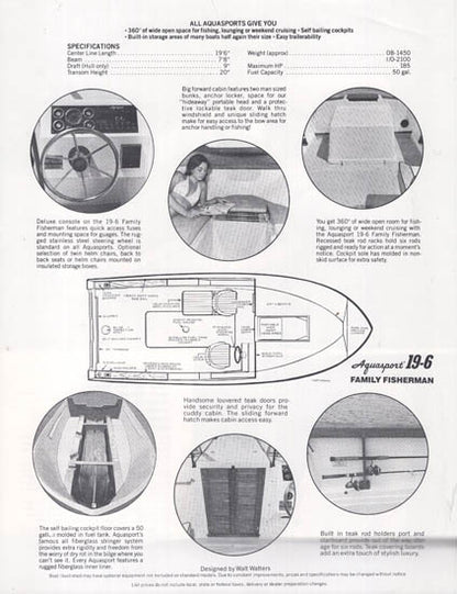 Aquasport 19-6 Family Fisherman Brochure