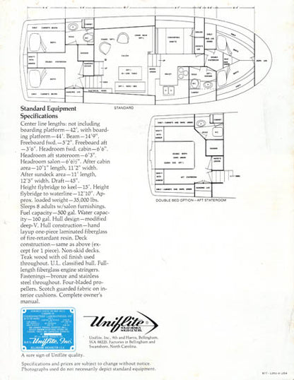 Uniflite 42 Double Cabin Brochure
