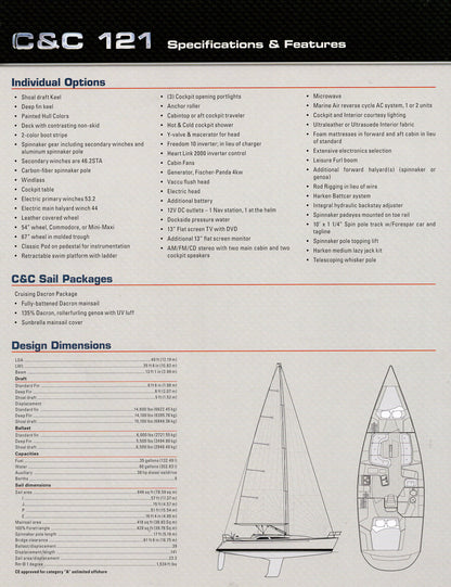 C&C 121 Specification Brochure - 2008