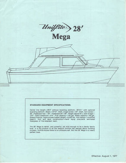 Uniflite 28 Mega Specification Brochure