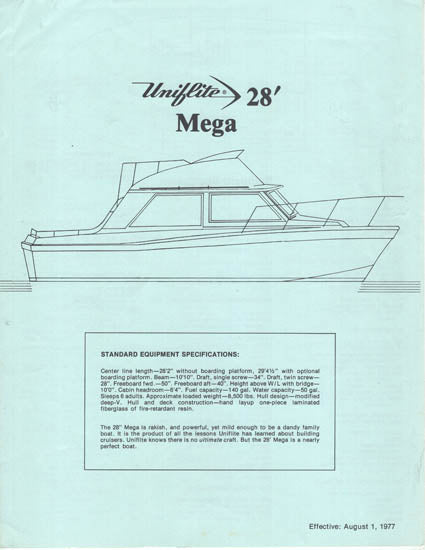 Uniflite 28 Mega Specification Brochure