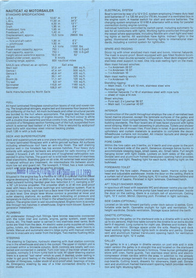 Nauticat 42 Specification Brochure