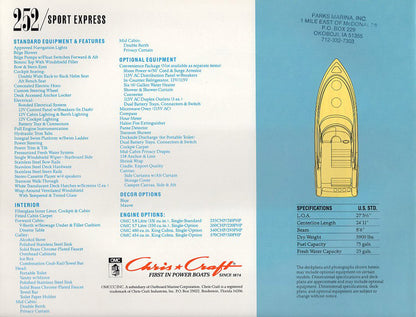 Chris Craft 252 Sport Express Brochure