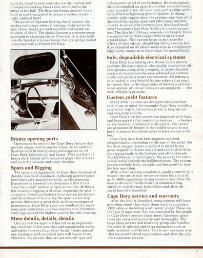Cape Dory 1984 Brochure