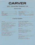 Carver 32 Convertible Brochure