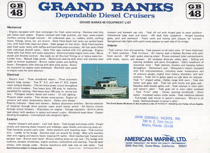 Grand Banks 48 Brochure