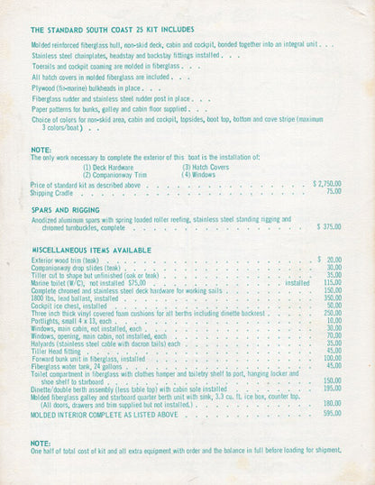 South Coast 25 Brochure