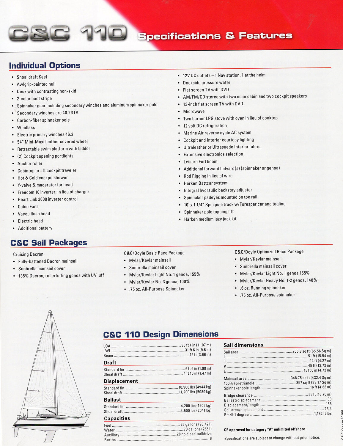 C&C 110 Specification Brochure - 2006