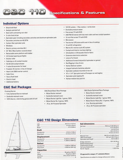 C&C 110 Specification Brochure - 2006