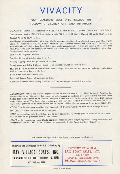 Russell Vivacity 20 Brochure