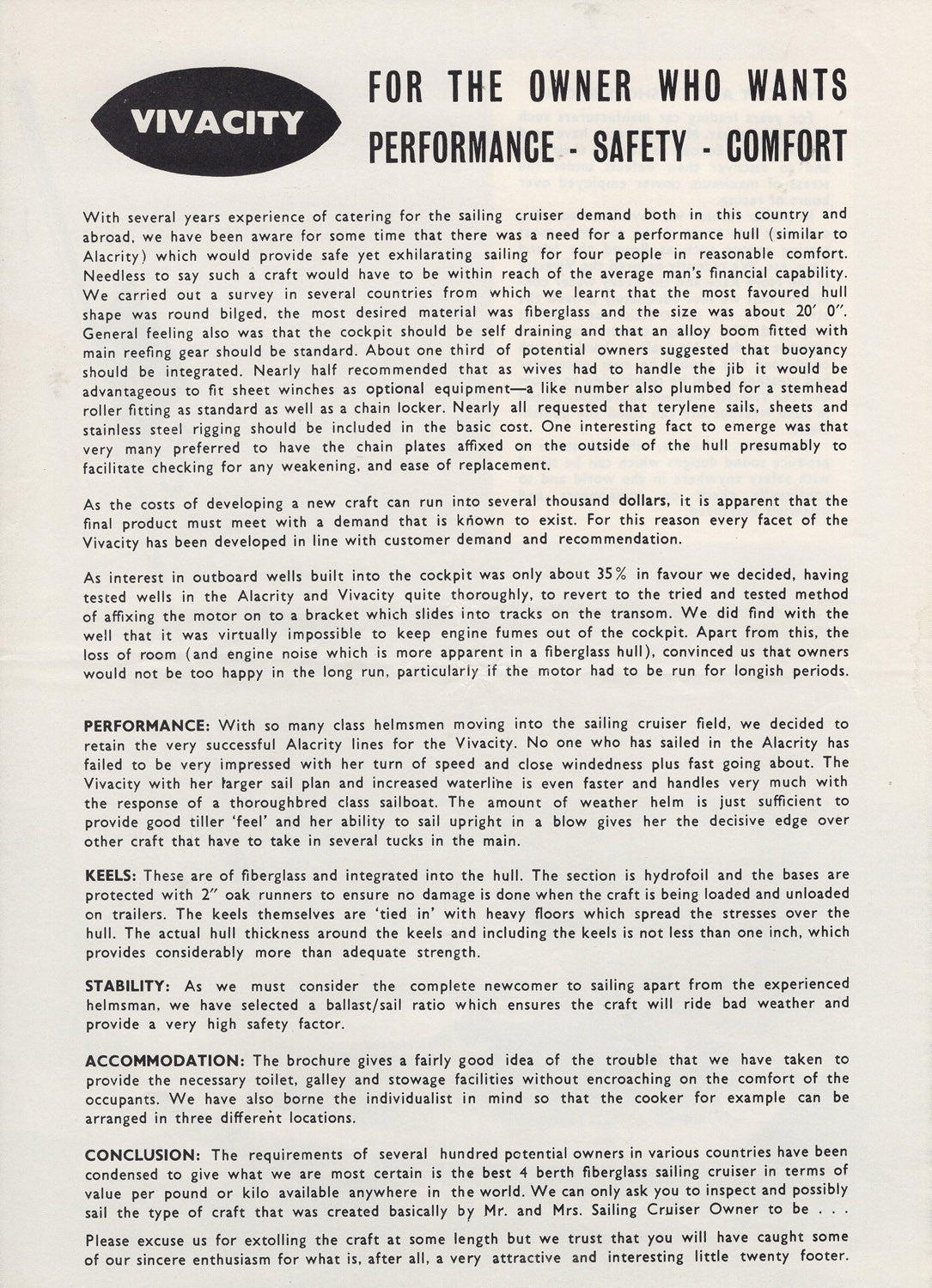 Russell Vivacity 20 Brochure