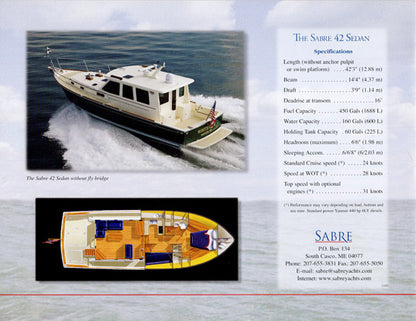 Sabreline 42 Sedan Brochure