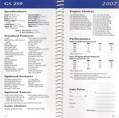 Glastron 2007 Salesman Fact Book