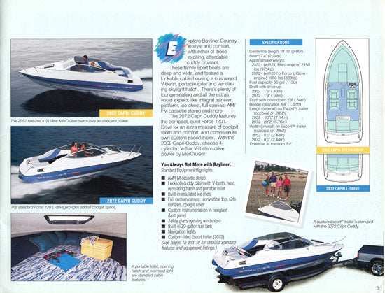 Bayliner 1992 Capri Brochure
