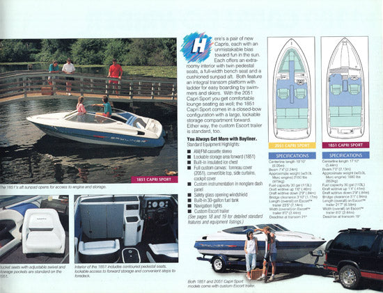 Bayliner 1992 Capri Brochure